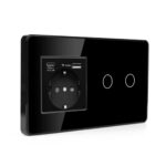 کلید لمسی هوشمند دو پل + پریز برق ارت دار + شارژر